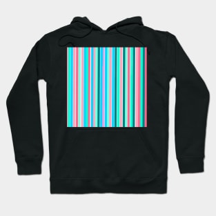 Teal and Pink Stripes Hoodie